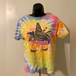 Tie Dye Shirt With Unicorn